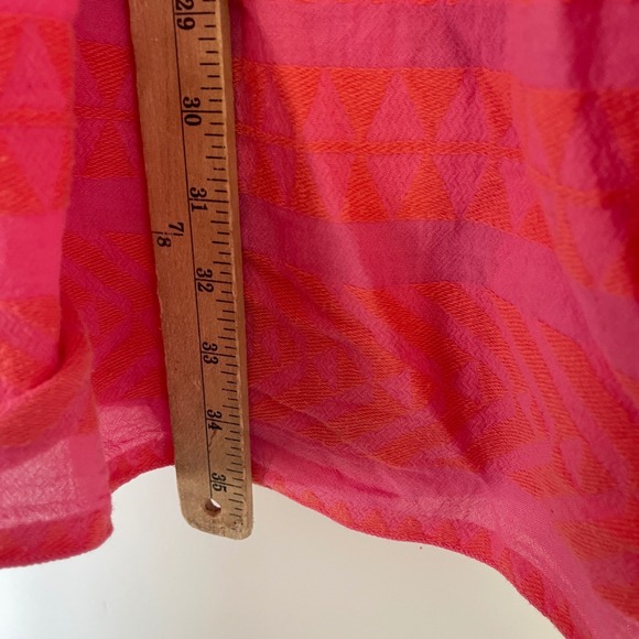 Devotion Twins $298 Ella Pink Geometric Tiered Bell Sleeve Dress Size Small - Picture 9 of 9